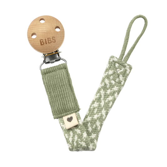BIBS Pacifier Clip - Sage & Ivory