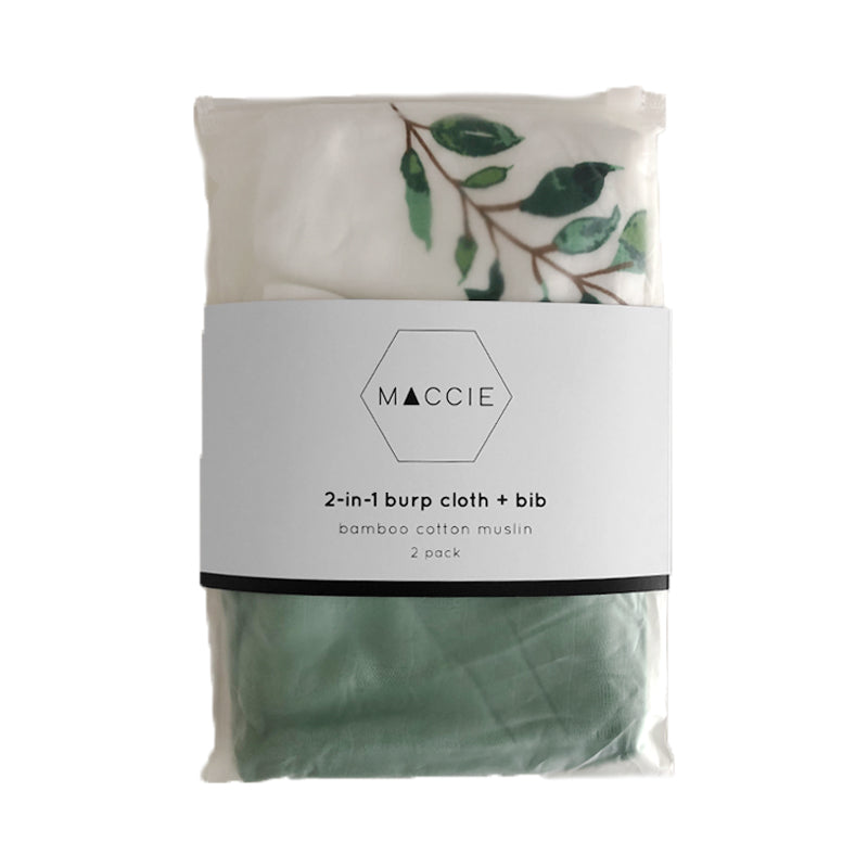 MACCIE - 2 in 1 Burp Cloth + Bib Set