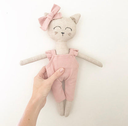 Frankie & Friends - Molly Cat Fabric Doll Blush