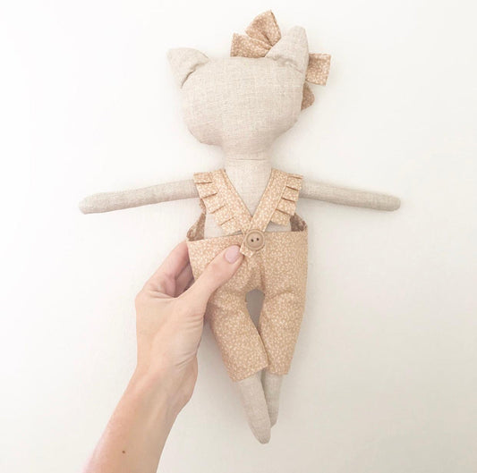 Frankie & Friends - Molly Cat Fabric Doll Peach